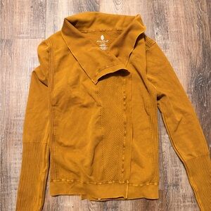 FP Movement by Free People Cowl Neck Sweater in Mustard